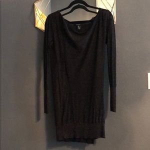 DKNY black with Gold glitter sweater dress